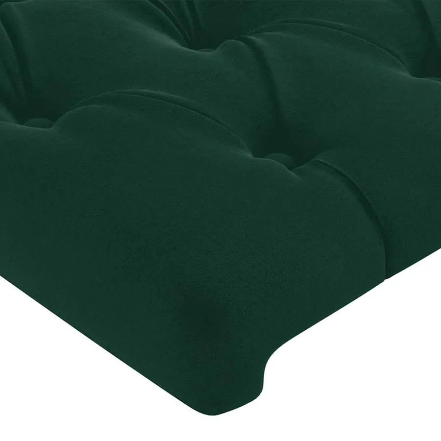 Tête de lit Vert foncé 144 x 7 x 118/128 cm Velours - 4