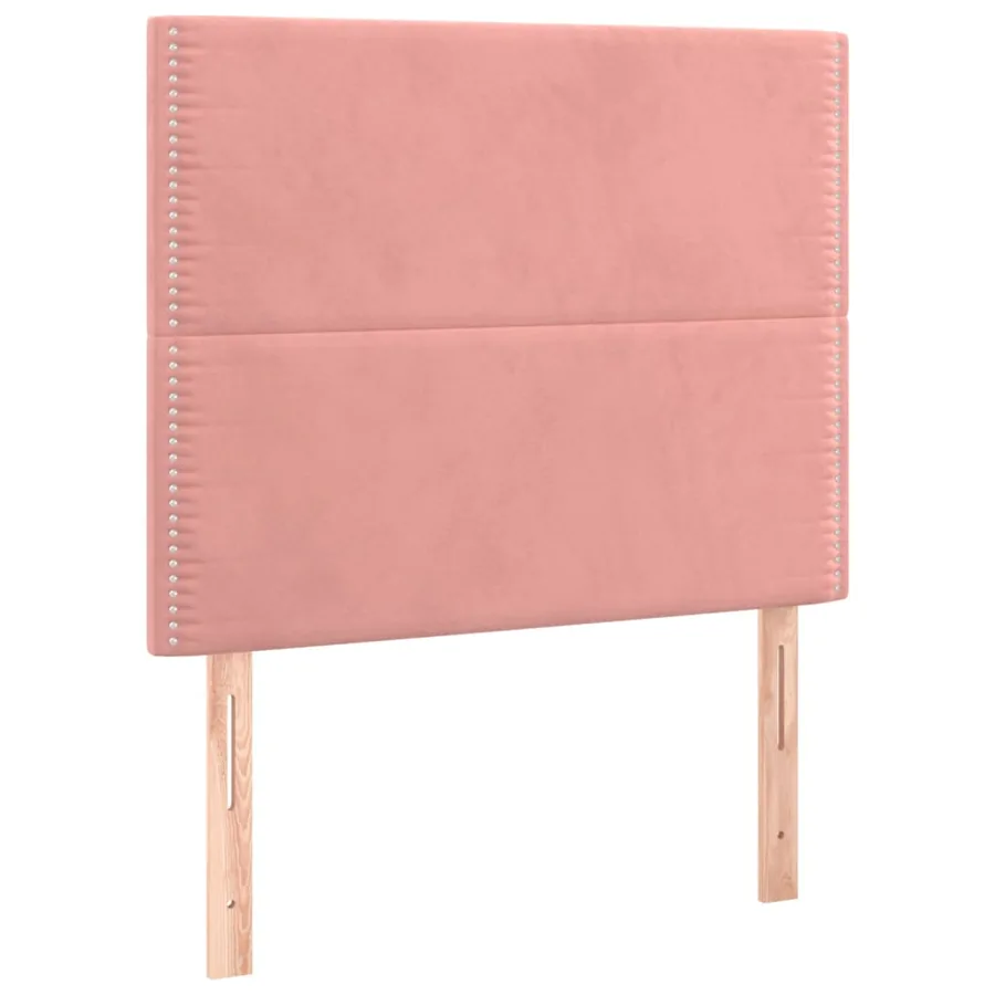 Sommier à lattes de lit avec matelas LED Rose 90x190 cm Velours - 7