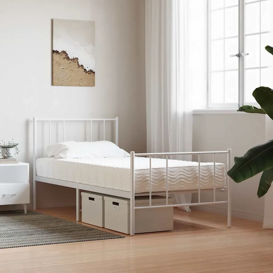 Matelas en mousse blanc 100x210 cm dureté H2 H3 - 2