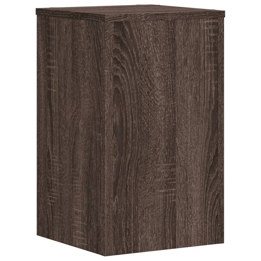 Supports pour plantes 2 pcs chêne marron bois d'ingénierie - 3