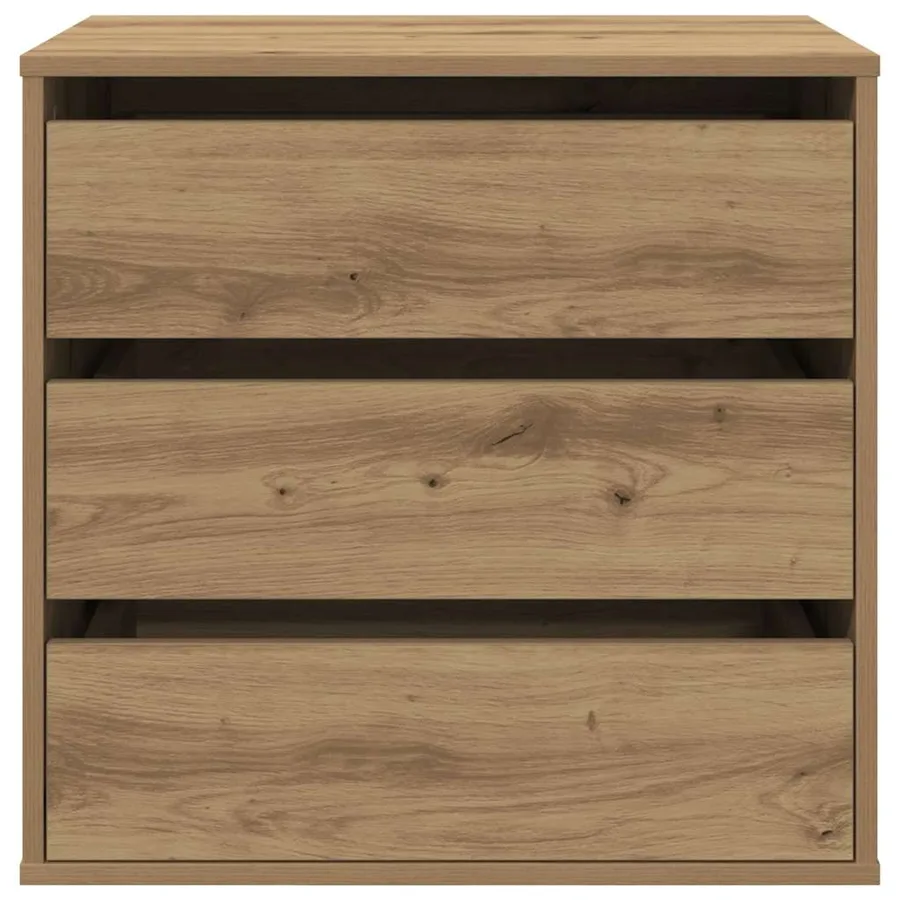 Commode d'angle chêne artisanal 60x41x58 cm bois d'ingénierie - 4
