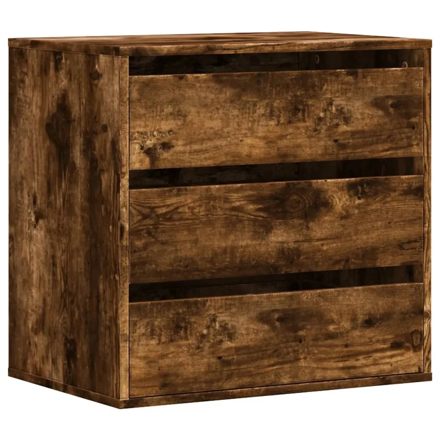 Commode d'angle chêne fumé 60x41x58 cm bois d'ingénierie - 2