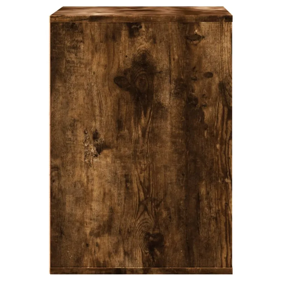 Commode d'angle chêne fumé 60x41x58 cm bois d'ingénierie - 7