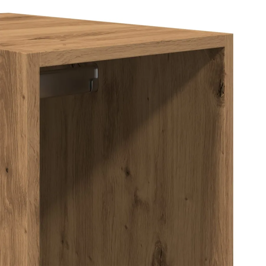 Garde-robe chêne artisanal 30x50x200 cm bois d'ingénierie - 8