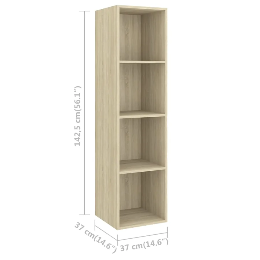 Ensemble de meubles TV 4 pcs Chêne sonoma Bois d'ingénierie - 7