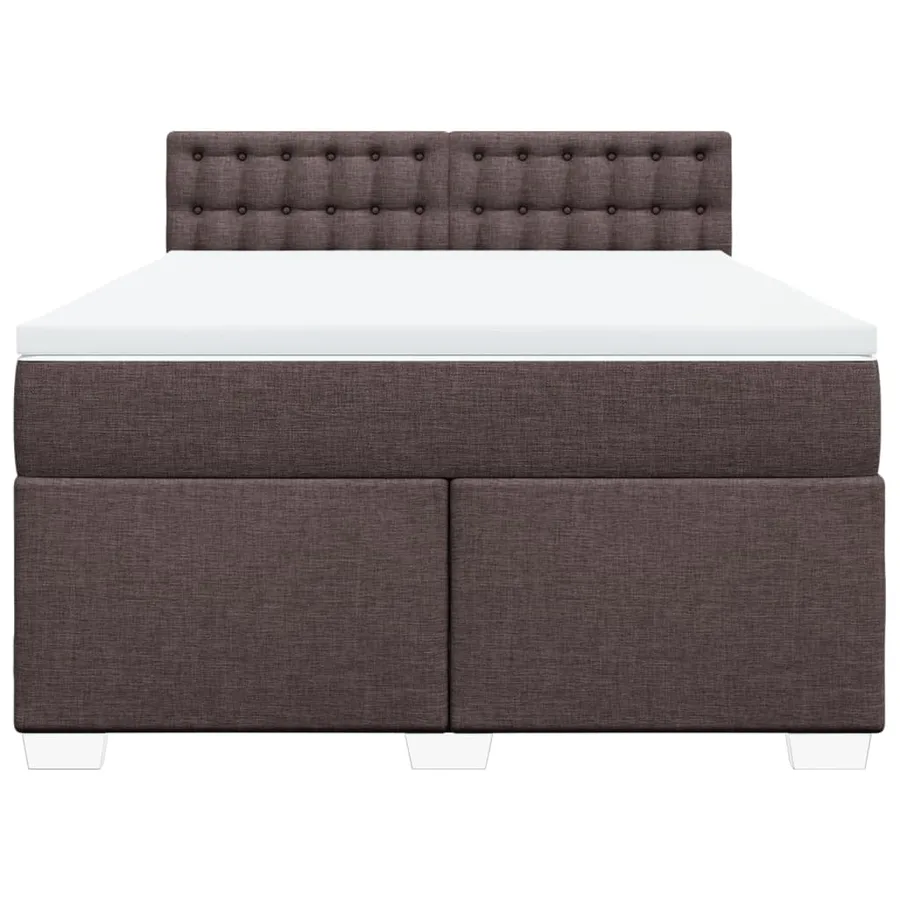Sommier à lattes de lit avec matelas Marron foncé 160x200 cm - 4