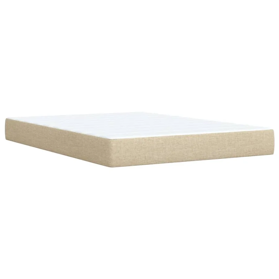 Sommier à lattes de lit avec matelas Crème 160x200 cm Tissu - 9
