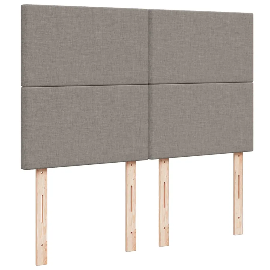 Sommier à lattes de lit avec matelas Taupe 160x200 cm Tissu - 8