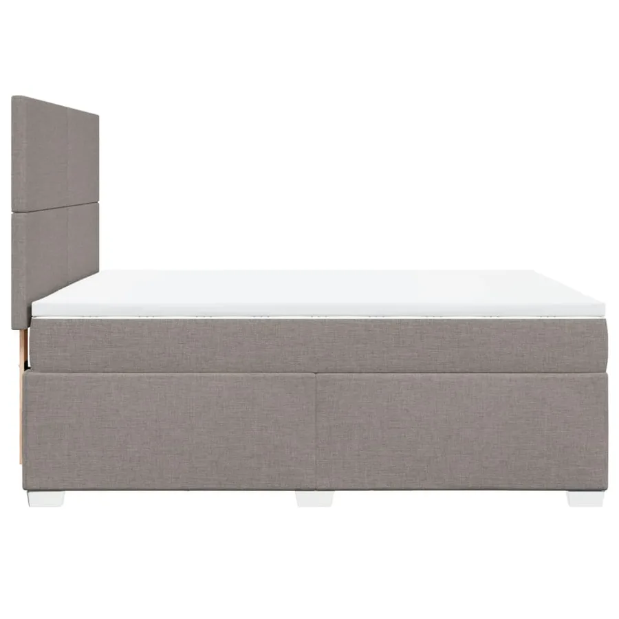Sommier à lattes de lit avec matelas Taupe 160x200 cm Tissu - 11