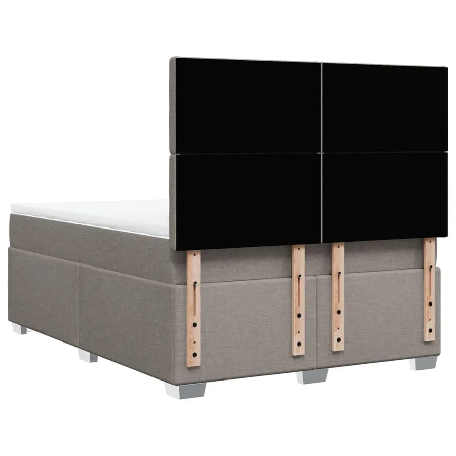 Sommier à lattes de lit avec matelas Taupe 160x200 cm Tissu - 10