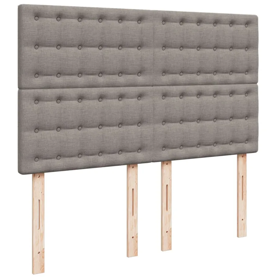 Sommier à lattes de lit avec matelas Taupe 160x200 cm Tissu - 8