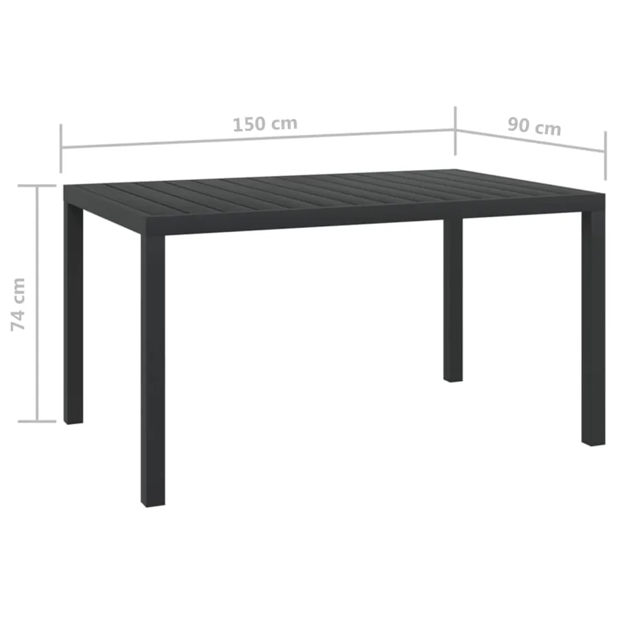 Ensemble à manger de jardin coussins 5pcs Résine tressée Gris - 12