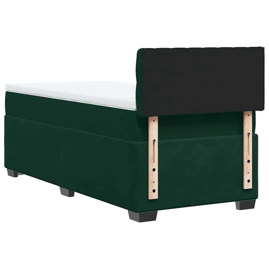 Sommier à lattes de lit avec matelas Vert foncé 90x190 cm - 10