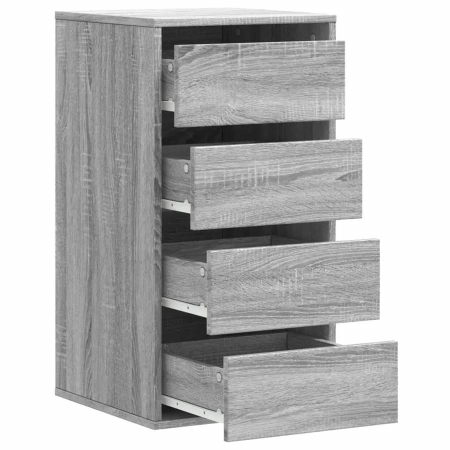 Commode d'angle sonoma gris 40x41x76 cm bois d'ingénierie - 5