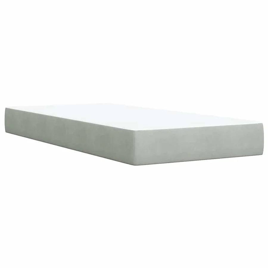 Sommier à lattes de lit et matelas Gris clair 90x200 cm Velours - 11