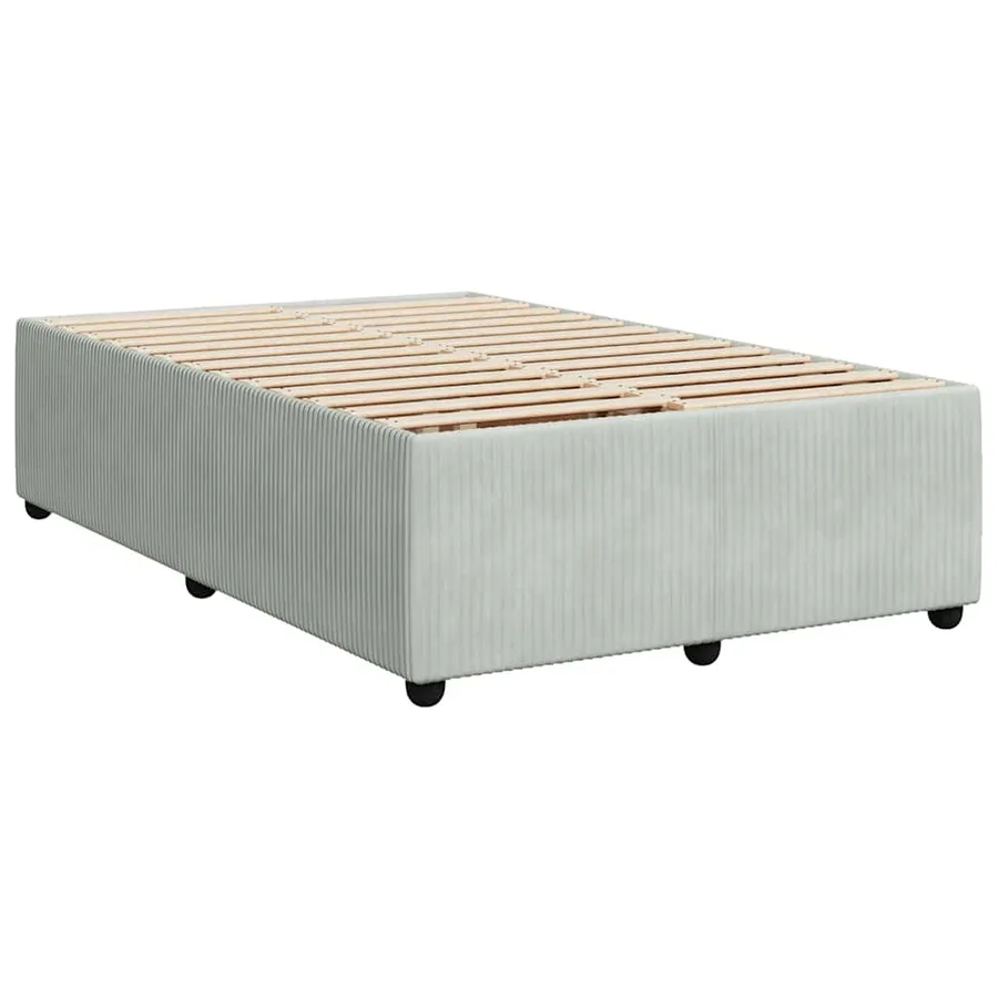 Sommier à lattes de lit et matelas Gris clair 120x200cm Velours - 10