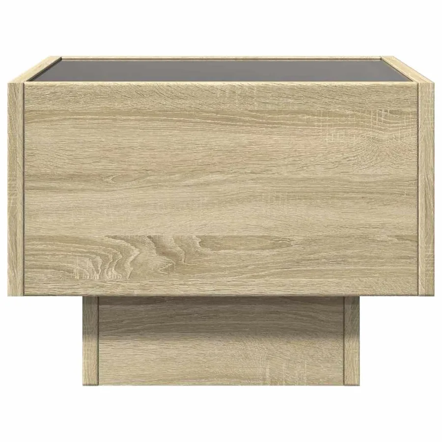 Table d'appoint et LED chêne sonoma 40x40x30 cm bois ingénierie - 6