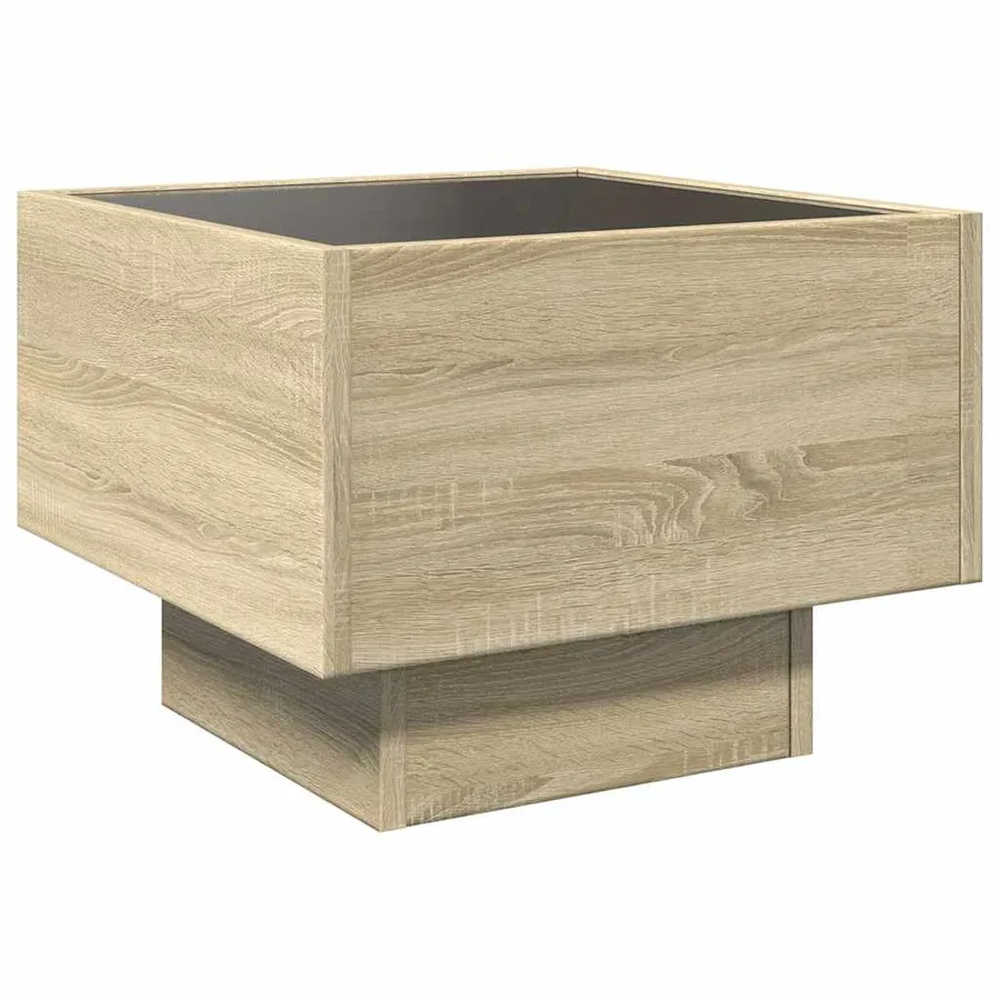 Table d'appoint et LED chêne sonoma 40x40x30 cm bois ingénierie - 8