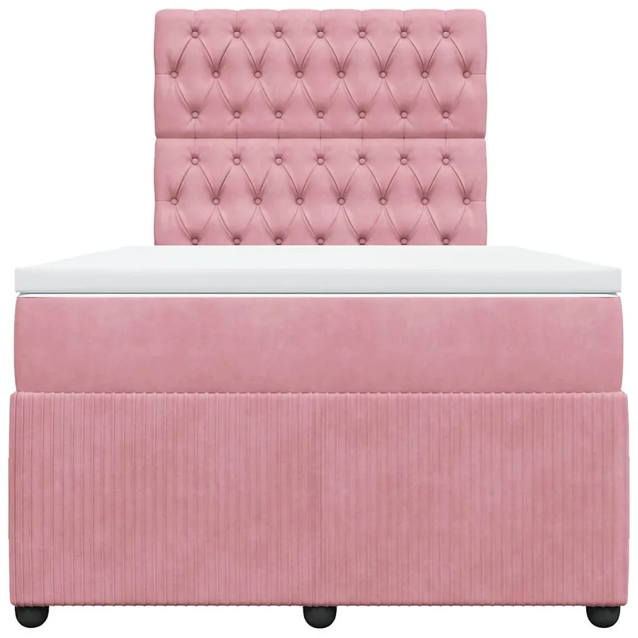 Sommier à lattes de lit avec matelas Rose 120x200 cm Velours - 6