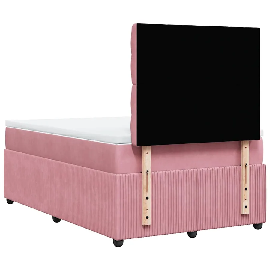 Sommier à lattes de lit avec matelas Rose 120x200 cm Velours - 8