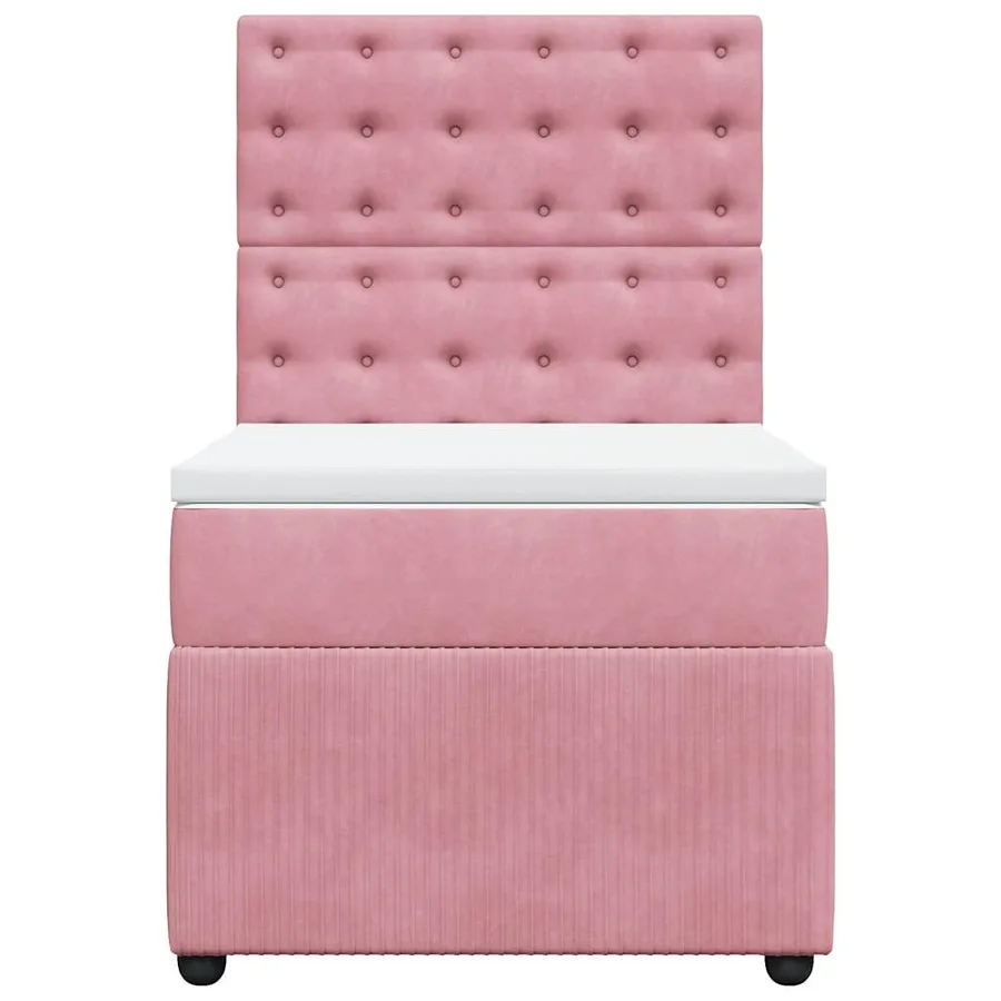 Sommier à lattes de lit avec matelas Rose 90x190 cm Velours - 6