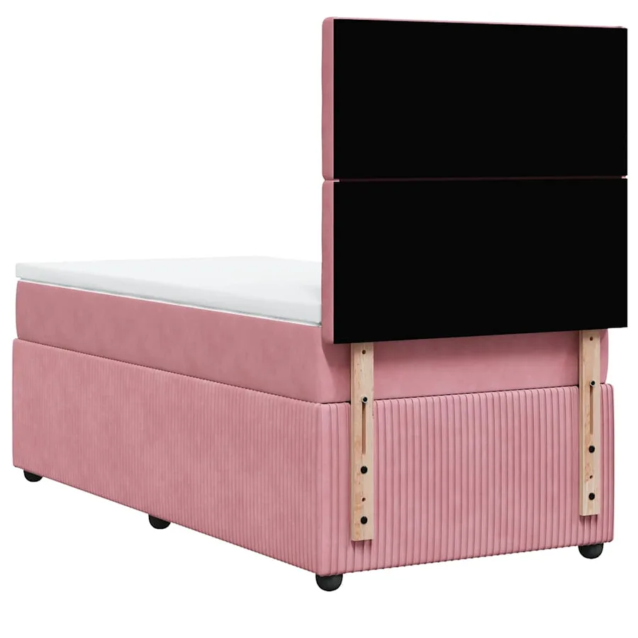 Sommier à lattes de lit avec matelas Rose 90x190 cm Velours - 8