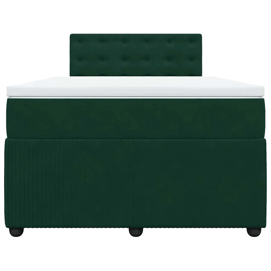Sommier à lattes de lit et matelas Vert foncé 120x200cm Velours - 6