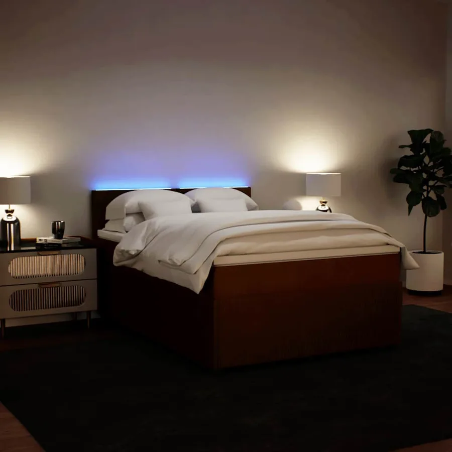 Sommier à lattes de lit avec matelas Rose 140x190 cm Velours - 4
