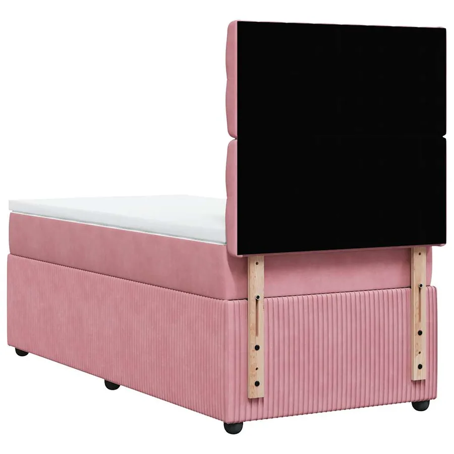 Sommier à lattes de lit avec matelas Rose 90x190 cm Velours - 8