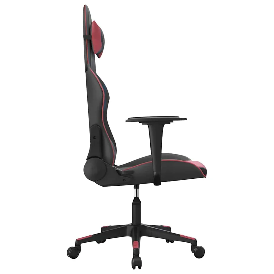 Chaise de jeu Noir et rouge bordeaux Similicuir - 4