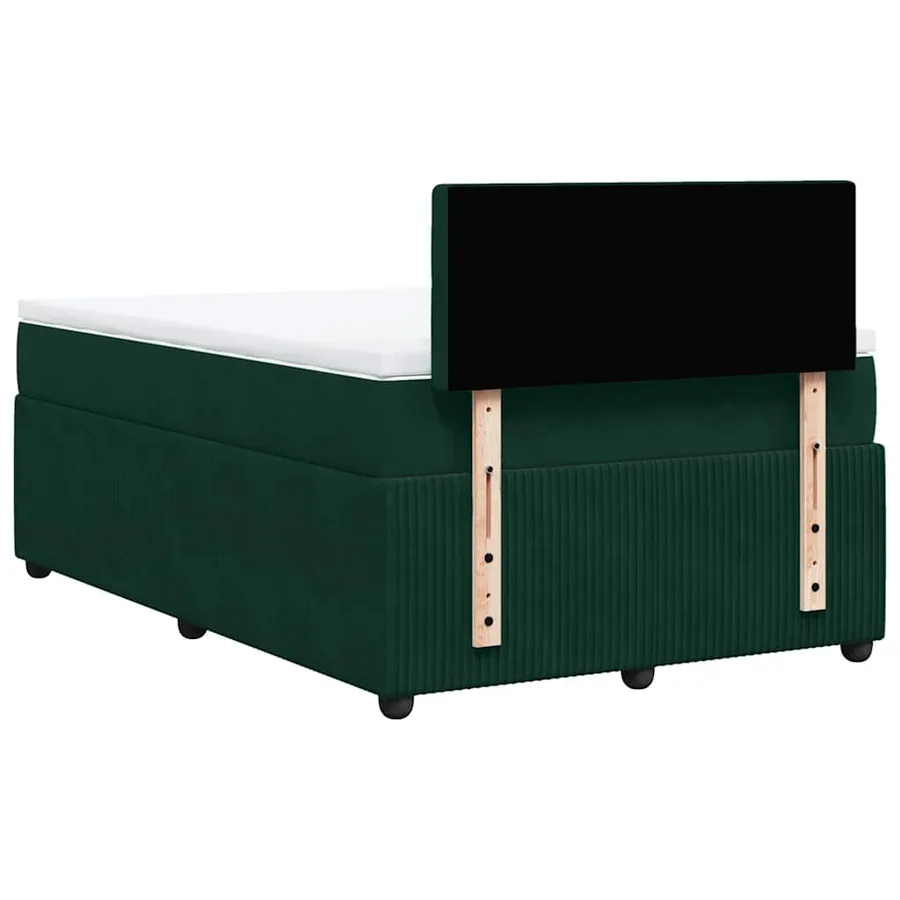 Sommier à lattes de lit et matelas Vert foncé 120x200cm Velours - 10