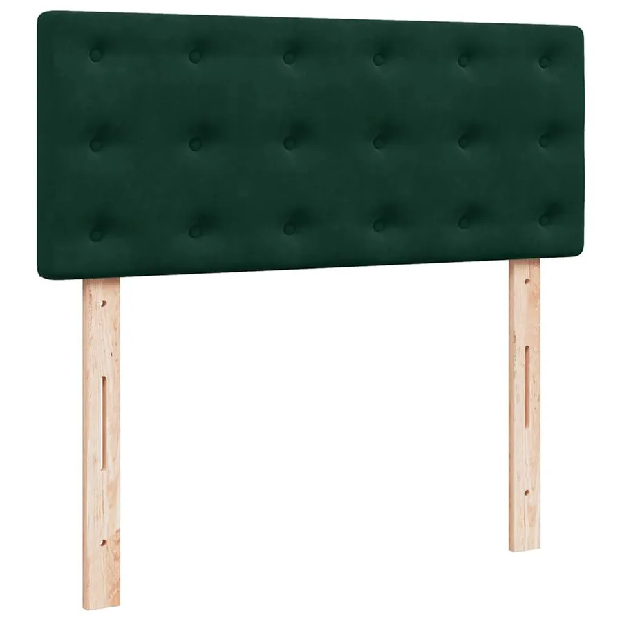 Sommier à lattes de lit et matelas Vert foncé 120x200cm Velours - 5