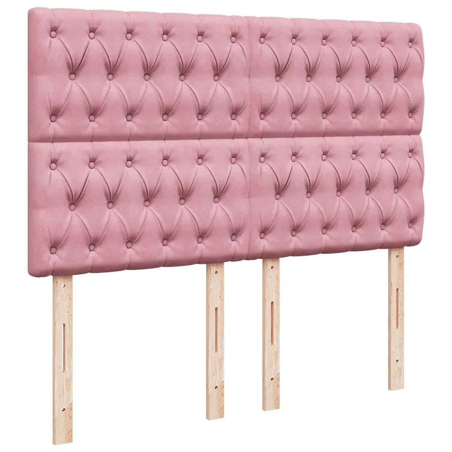 Sommier à lattes de lit avec matelas Rose 140x190 cm Velours - 7