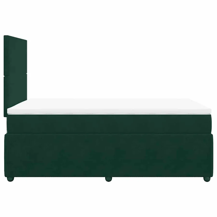 Sommier à lattes de lit et matelas Vert foncé 120x200cm Velours - 5