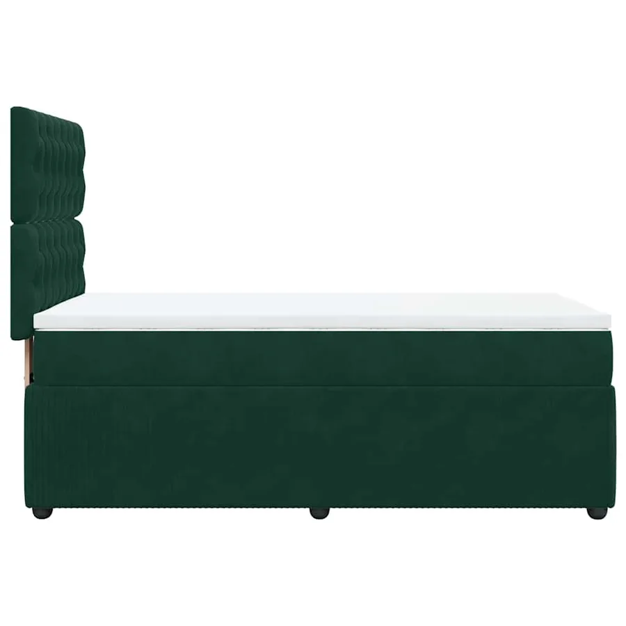 Sommier à lattes de lit avec matelas Vert foncé 90x190 cm - 5