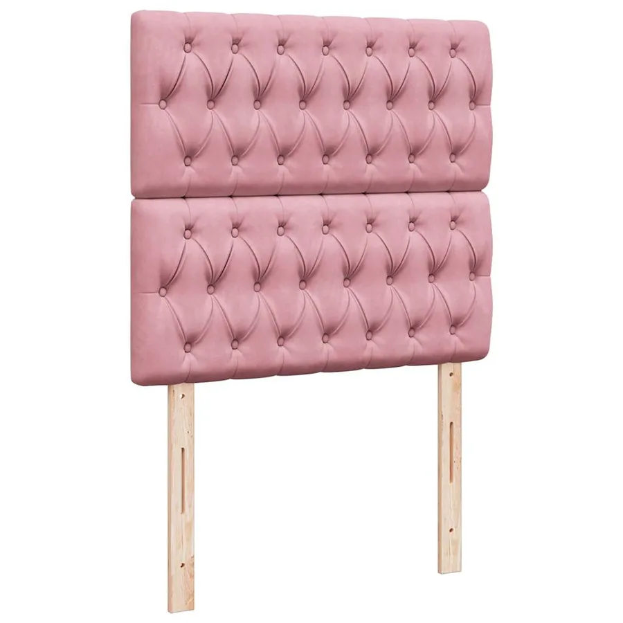 Sommier à lattes de lit avec matelas Rose 90x200 cm Velours - 7