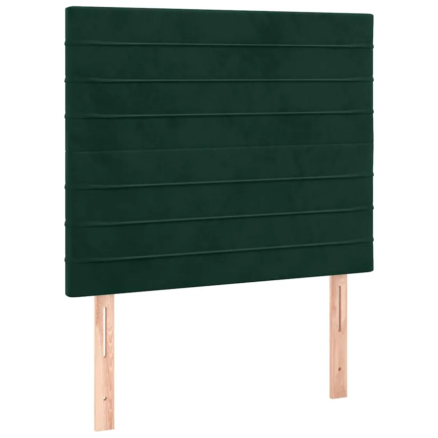 Sommier à lattes de lit et matelas Vert foncé 80x200 cm Velours - 6