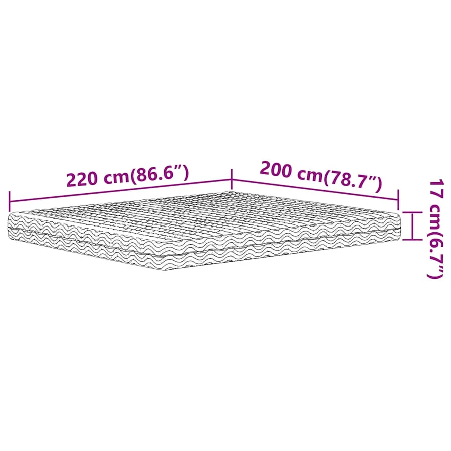 Matelas en mousse blanc 200x220 cm dureté H2 H3 - 9