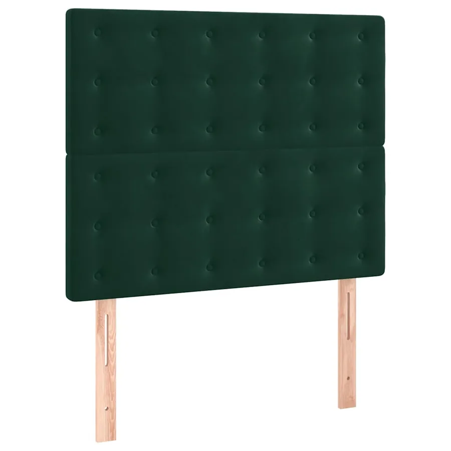 Sommier à lattes de lit et matelas et LED Vert foncé 90x200 cm - 7