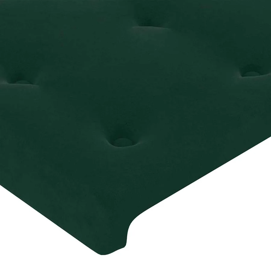 Sommier à lattes de lit et matelas et LED Vert foncé 90x200 cm - 8