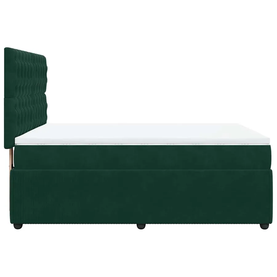 Sommier à lattes de lit et matelas Vert foncé 160x200cm Velours - 5