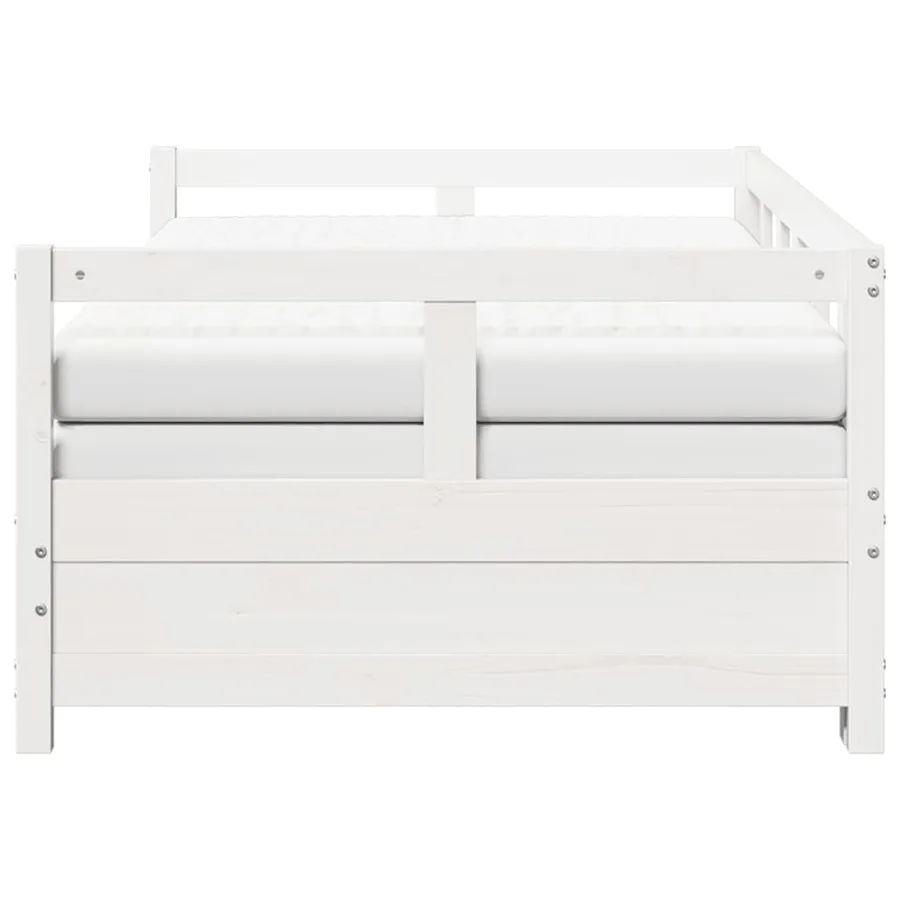 Lit de jour et lit gigogne et matelas 90x200 cm bois pin massif - 5