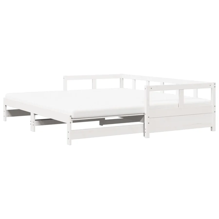 Lit de jour et lit gigogne et matelas 90x200 cm bois pin massif - 7