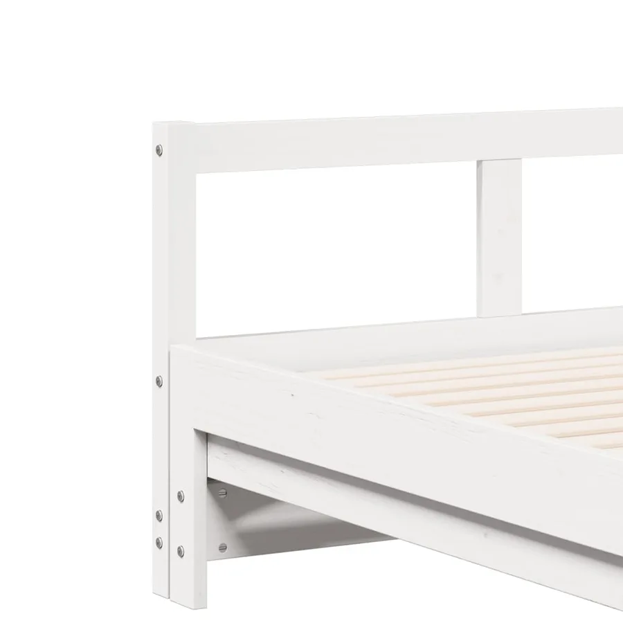 Lit de jour et lit gigogne et matelas 90x200 cm bois pin massif - 8
