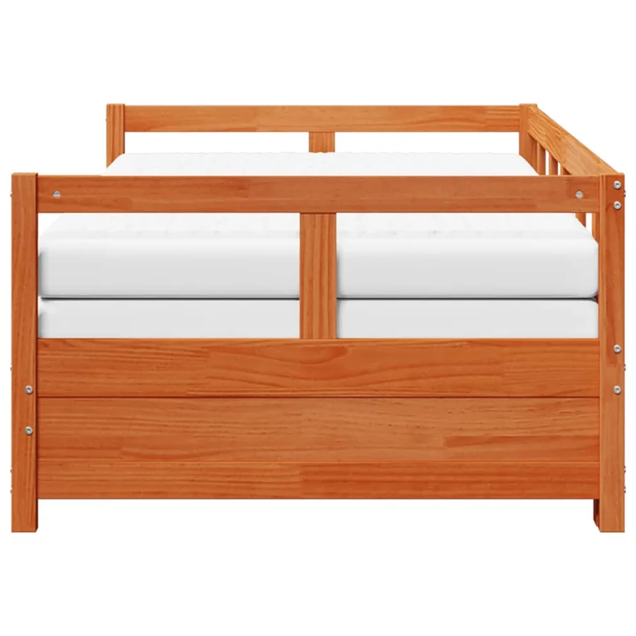 Lit de jour et lit gigogne et matelas 80x200 cm bois pin massif - 5
