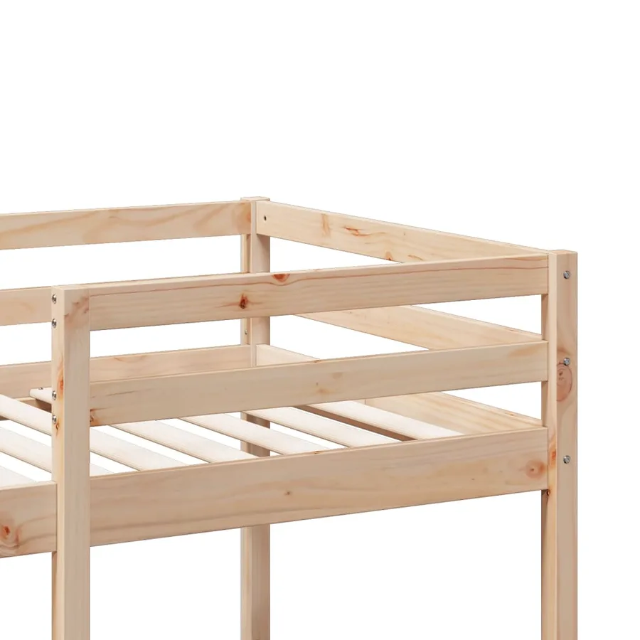 Cadre de lit superposé sans matelas 75x190cm bois de pin massif - 8