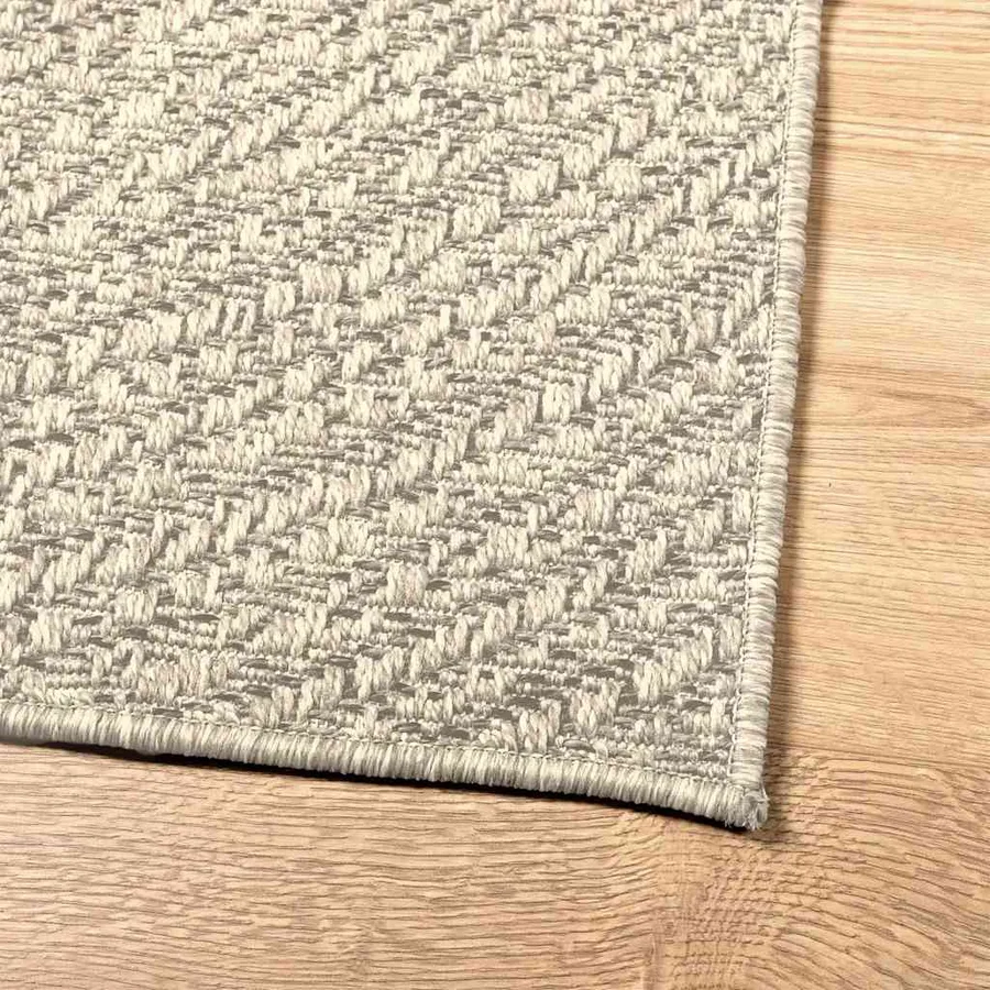 Tapis ZIZUR crème 100x200 cm aspect de jute intérieur extérieur - 8