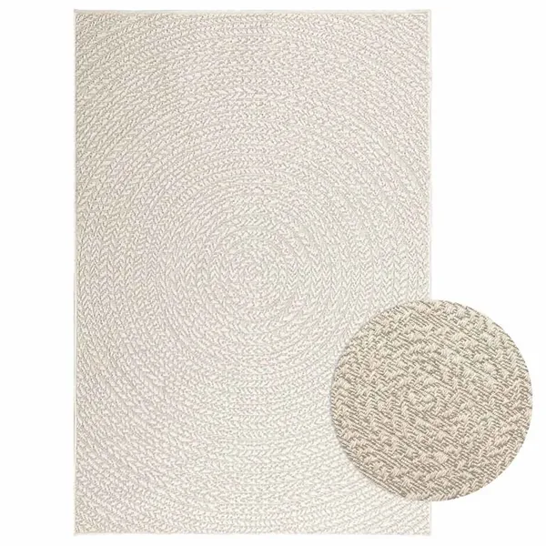 Tapis ZIZUR crème 120x170 cm aspect de jute intérieur extérieur