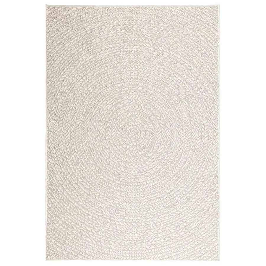 Tapis ZIZUR crème 120x170 cm aspect de jute intérieur extérieur - 3