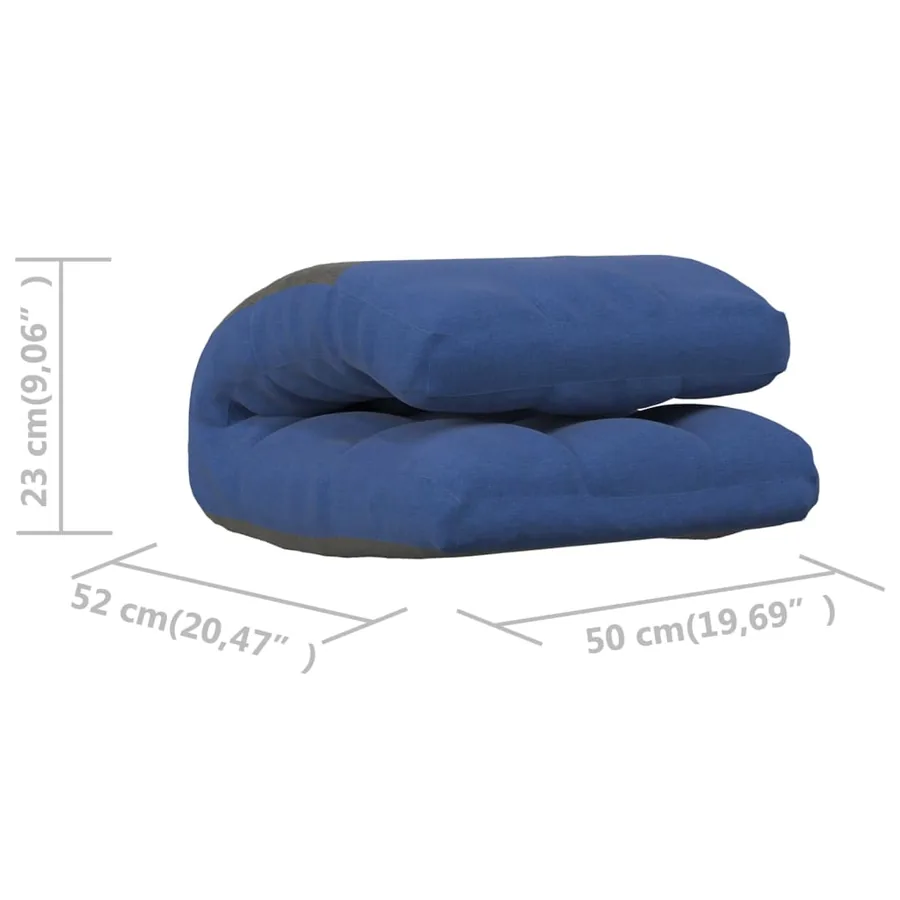 Chaise pliable de sol Bleu Tissu - 9
